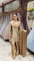 ZAHRA GOLD TISSUE SUIT