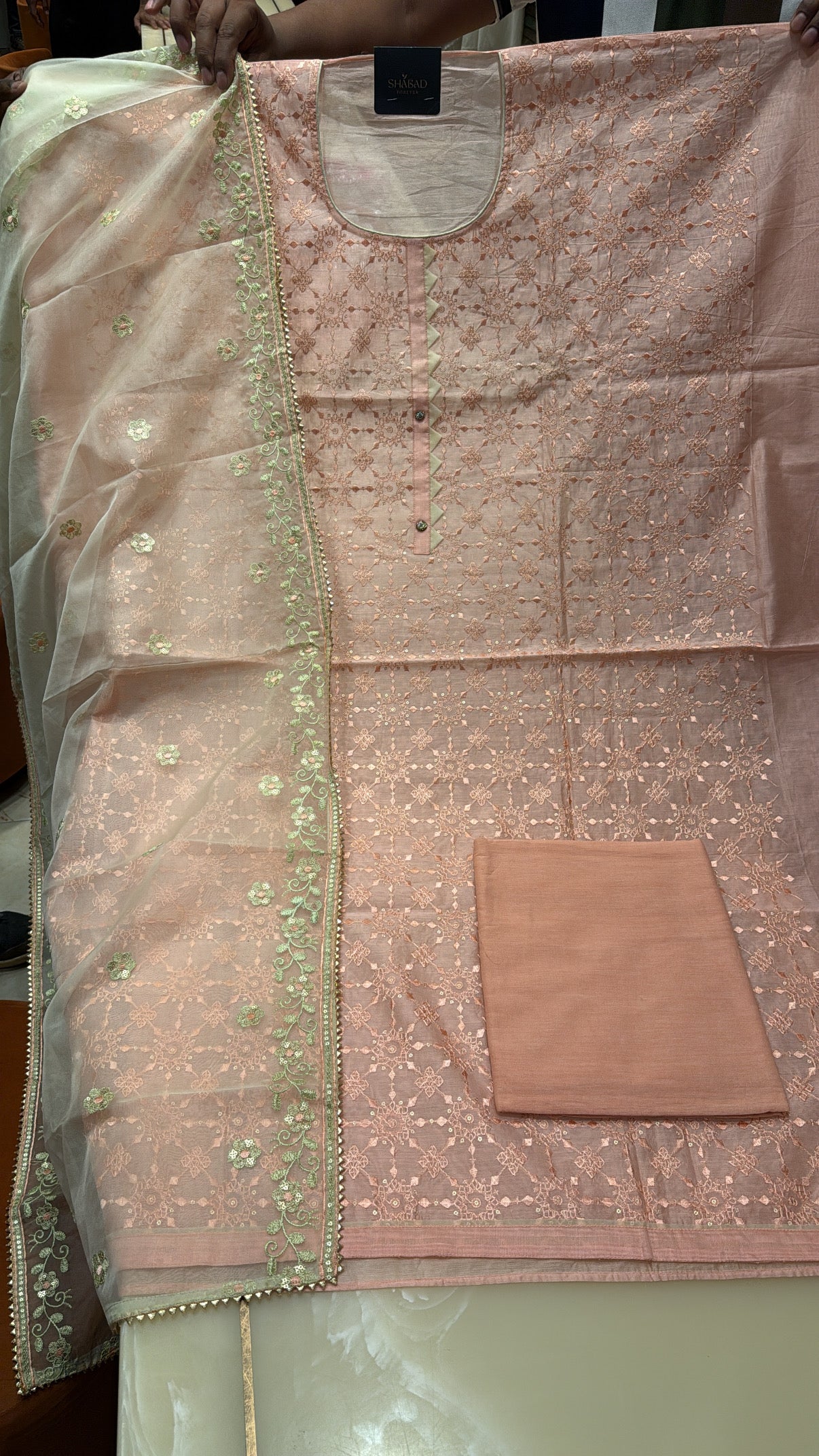 Maheshwari Silk Unstitched Suit