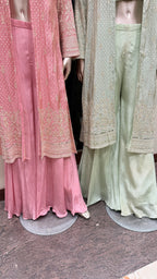 LONG JACKET EMBROIDERED PALAZZO SET