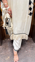 Crochet patchwork kaftan set