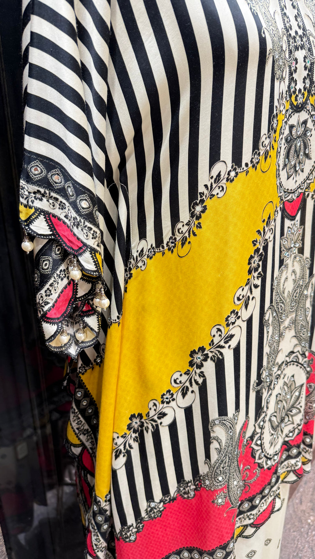 ZOYA STRIPED PAISLEY KAFTAN SET