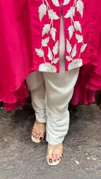 Front tie kaftan with hooked pants and belt
