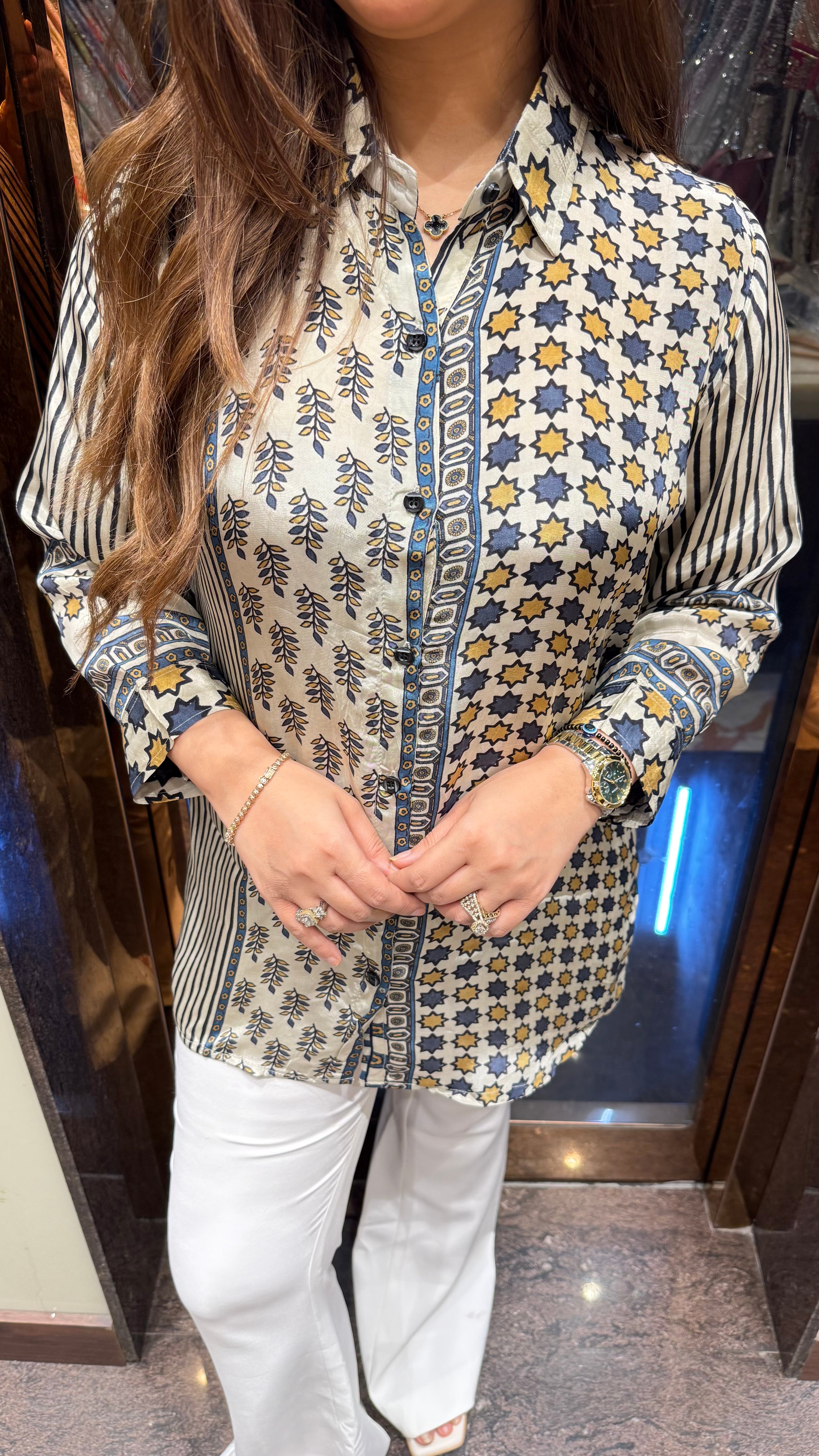 ETHINA CREPE PRINTED SHIRT
