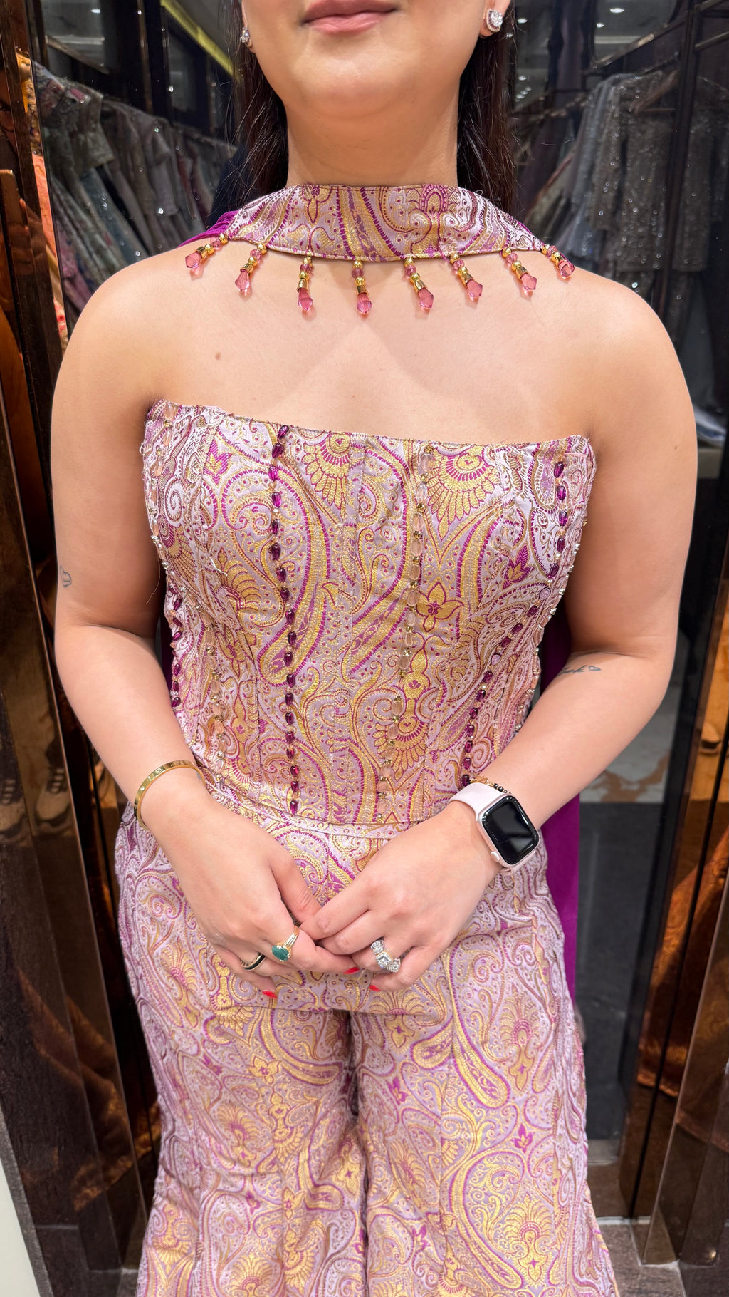 IBADAT BANARASI CORSET WITH PANTS