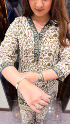 ZEESHAN PRINTED COTTON CO-ORDSET