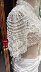 CLOUD PEARL DRAPE SAREE