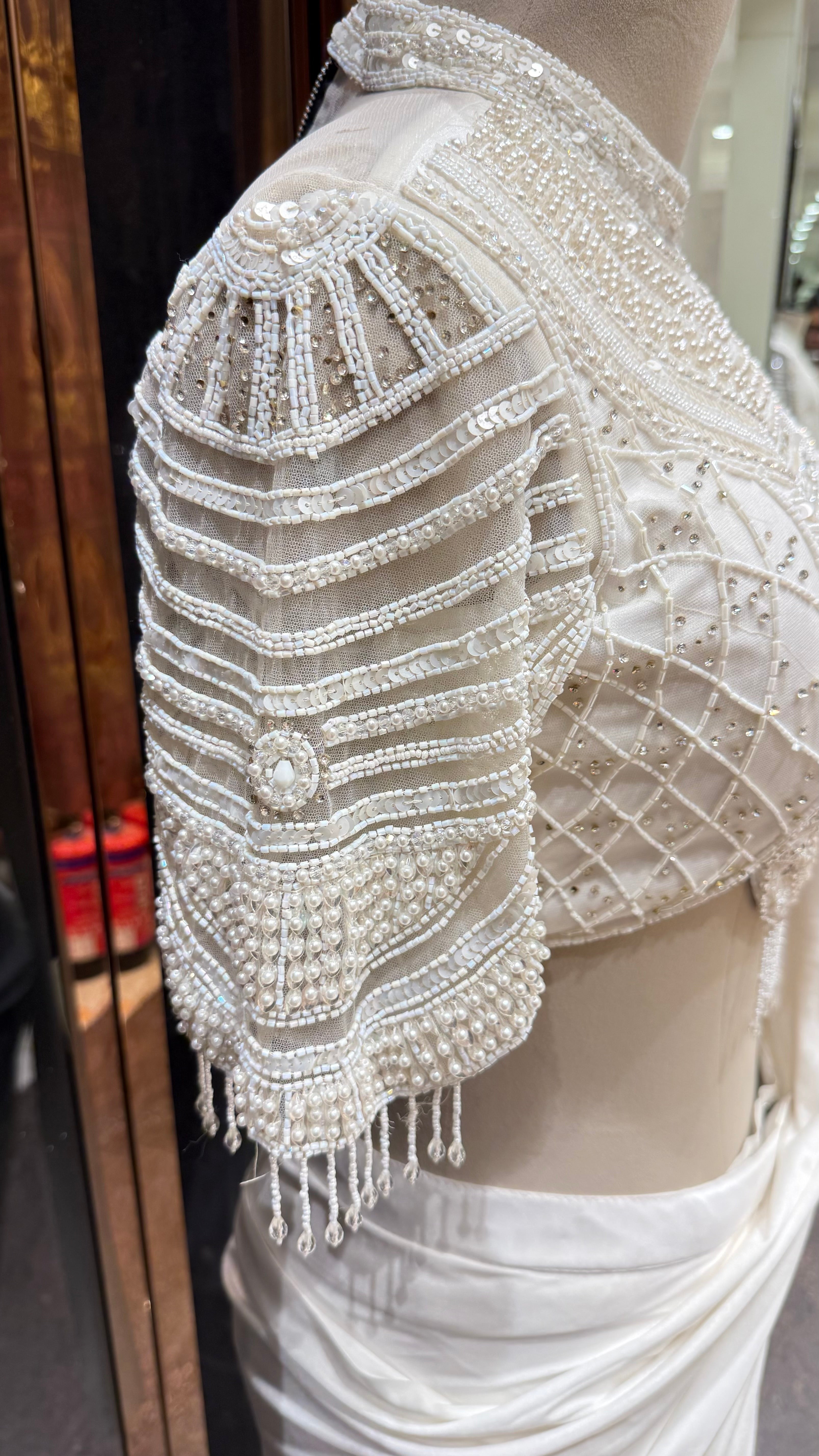CLOUD PEARL DRAPE SAREE