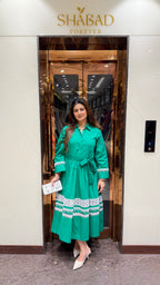 GREEN BALLROOM SHIRT DRESS