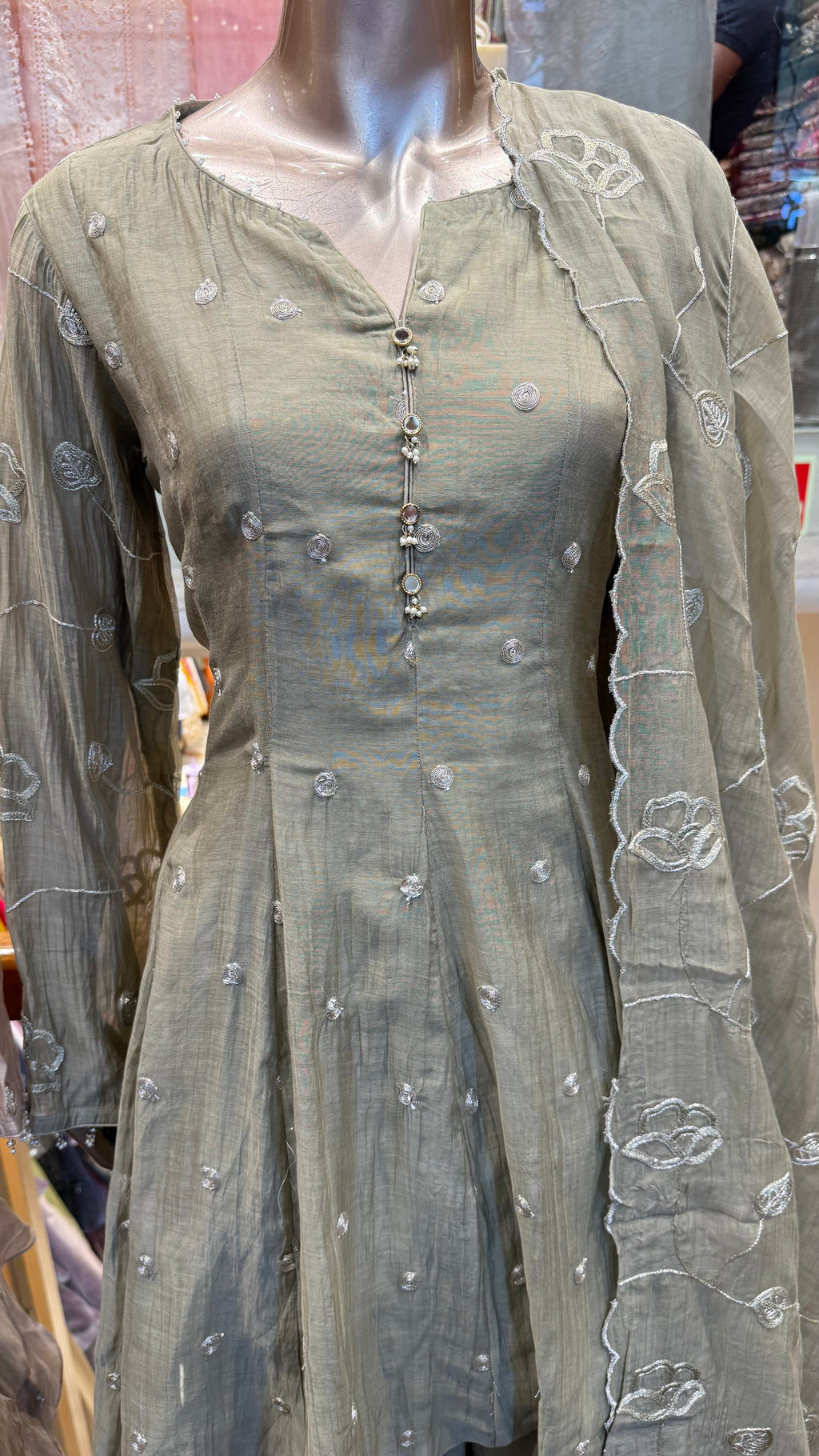 MUL LOW HIGH PEPLUM SHARARA SUIT