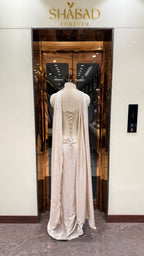 PEARL WHISPER CORSET DRAPE SKIRT WITH CHOKER
