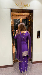 AFSANA HAND EMBROIDERED SHARARA SUIT
