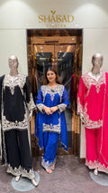 Pearl embroidered suit set