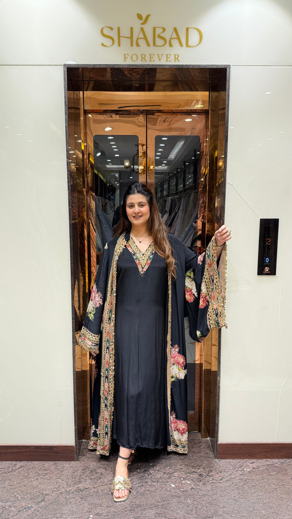 GULBANO BELL SLEEVE CAPE DRESS
