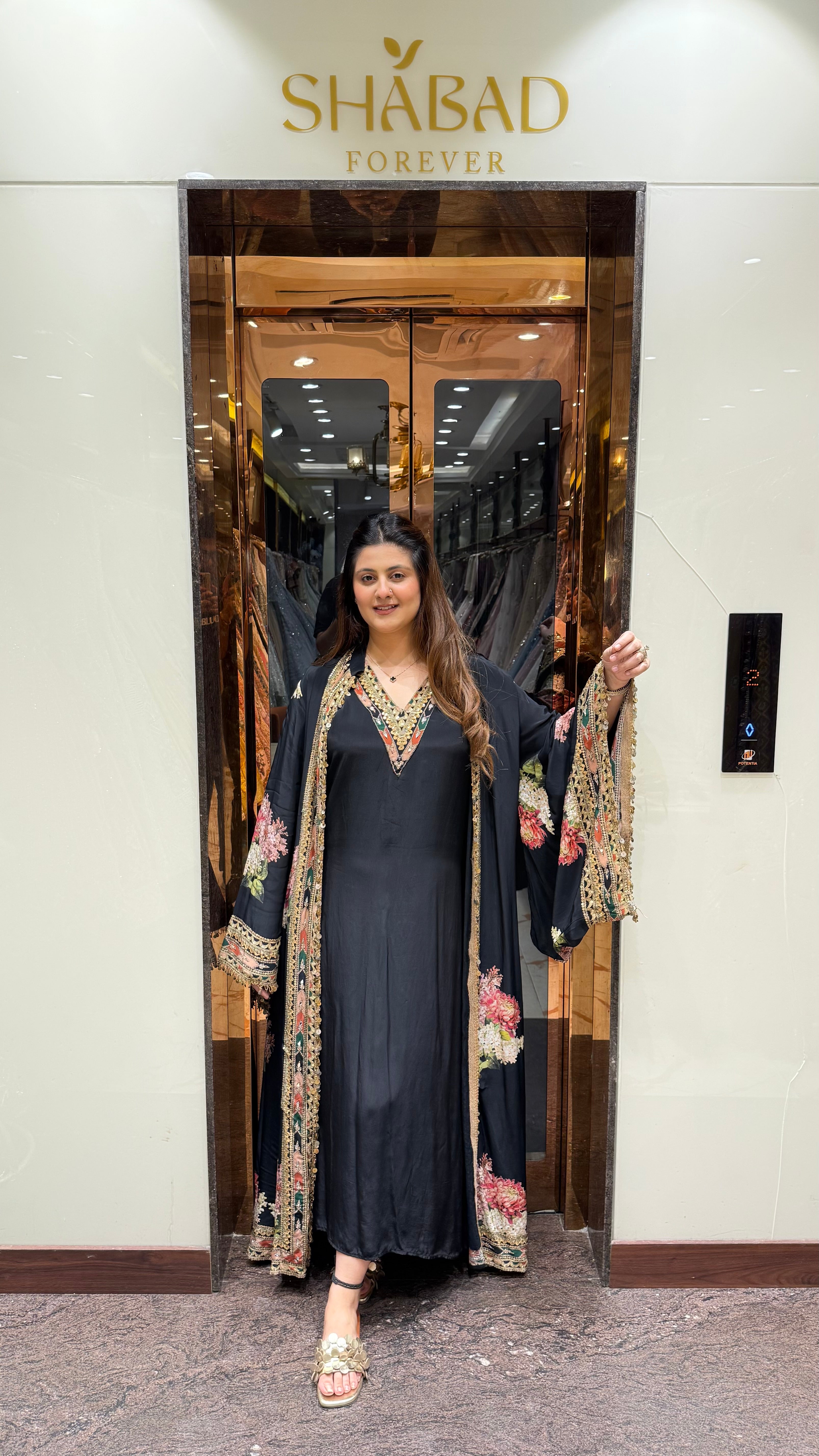 GULBANO BELL SLEEVE CAPE DRESS