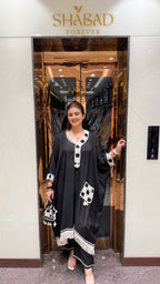 Crochet patchwork kaftan set