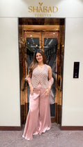 Blush Cutwork Indowestern Set