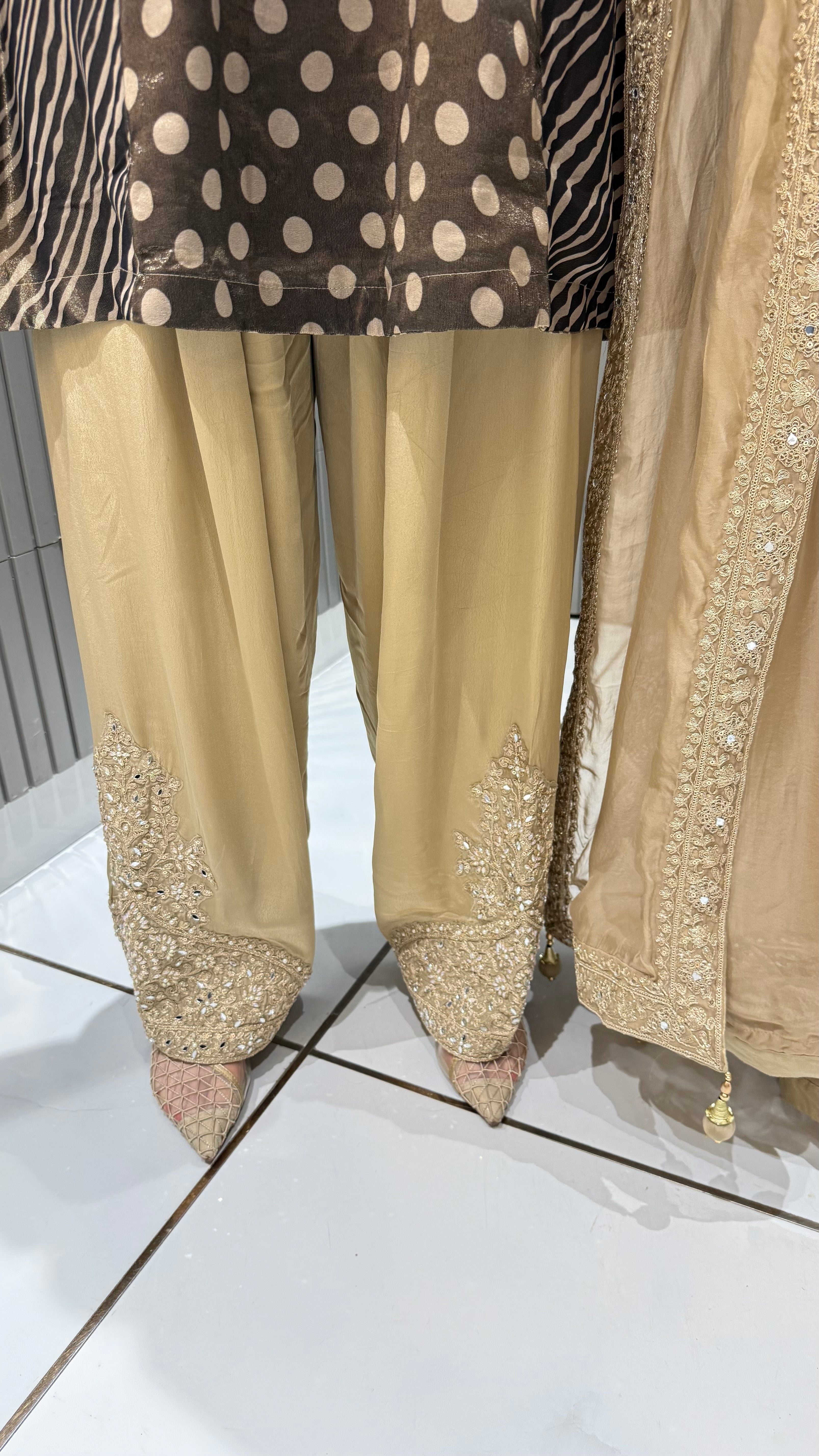 POLKA FARSHI SALWAR SUIT