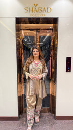 Handwork heavy designer coordset with hand embroidered farshi salwar
