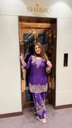 AFSANA HAND EMBROIDERED SHARARA SUIT