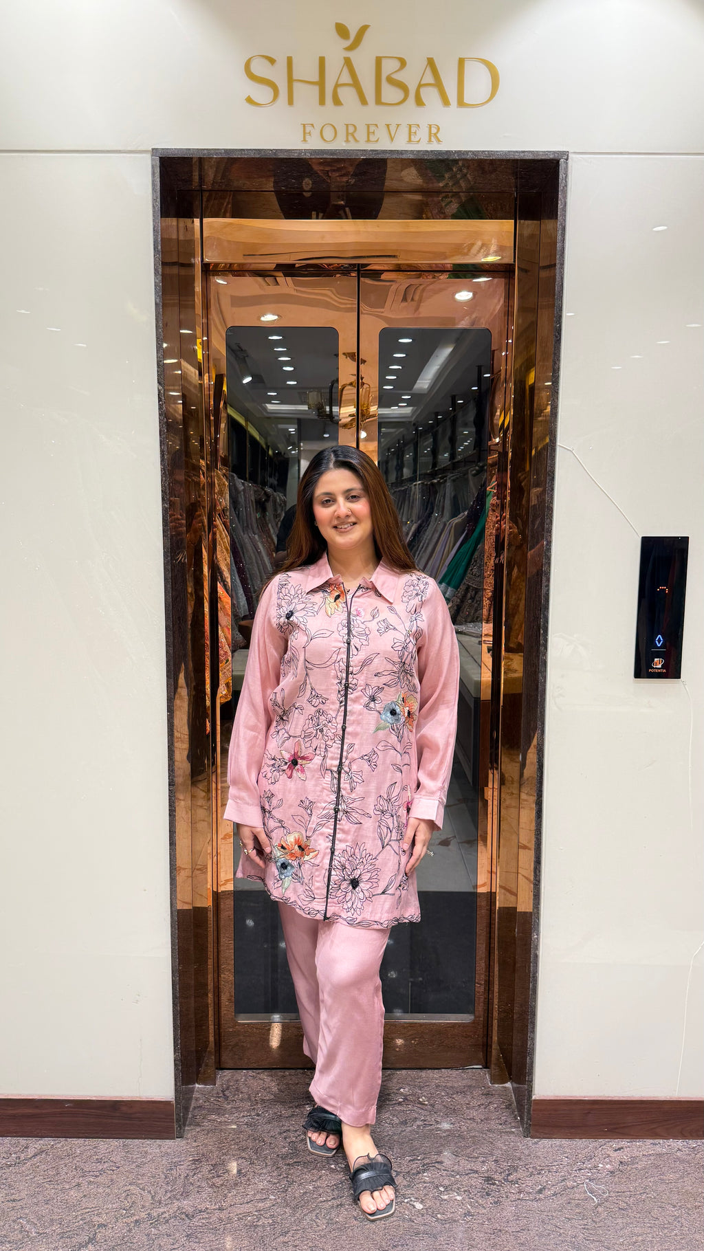 FLORA EMBROIDERED SHIRT CO-ORD