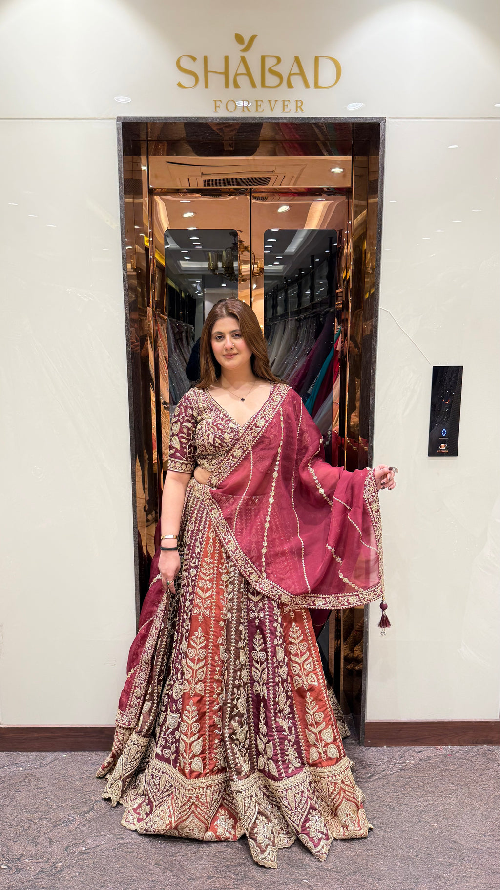 Multicolour heavy designer lehenga