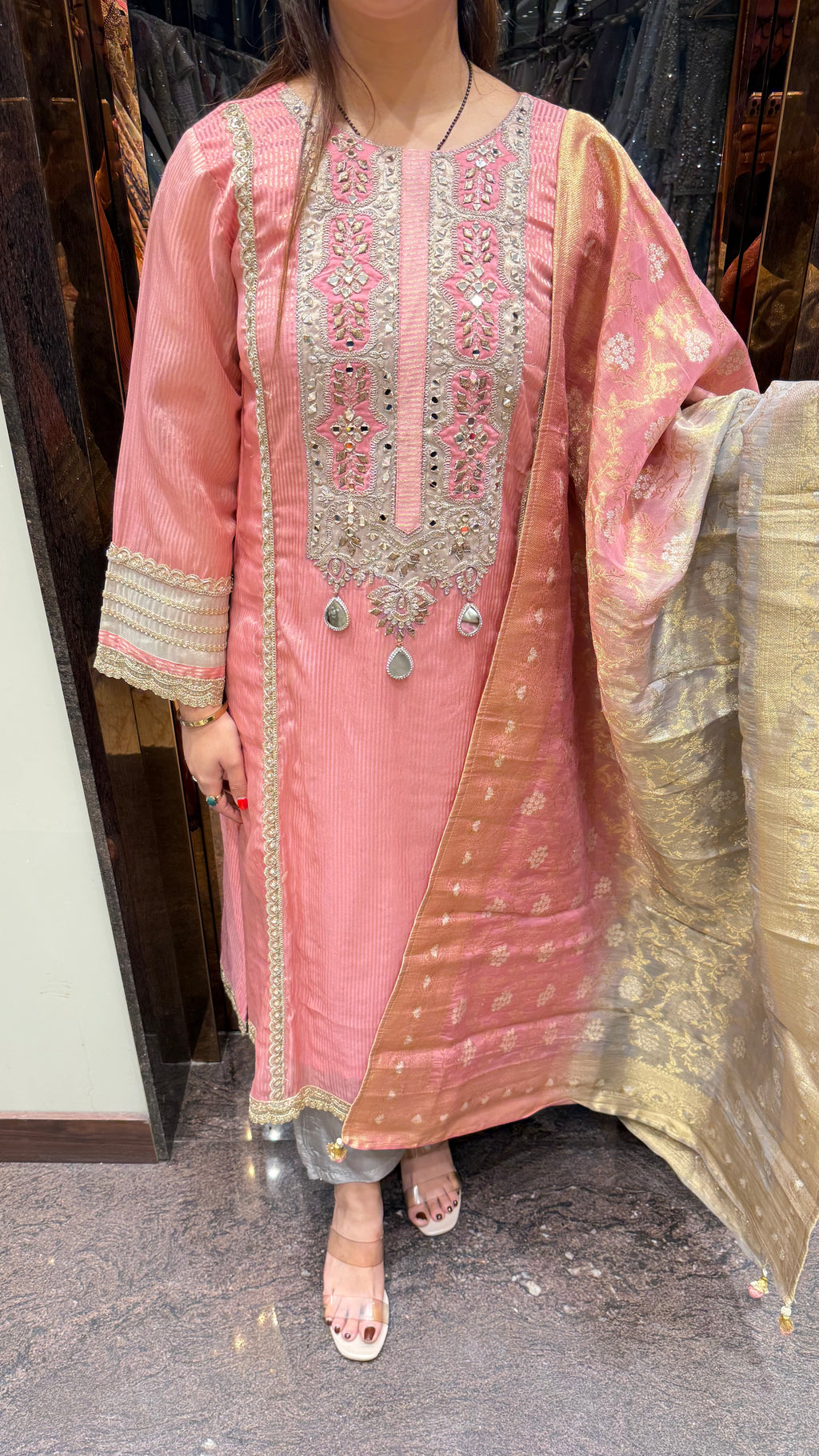 Amama Readymade Suit with Banarasi Duppatta