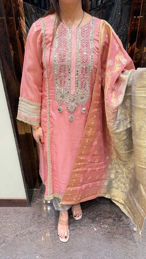 Amama Readymade Suit with Banarasi Duppatta