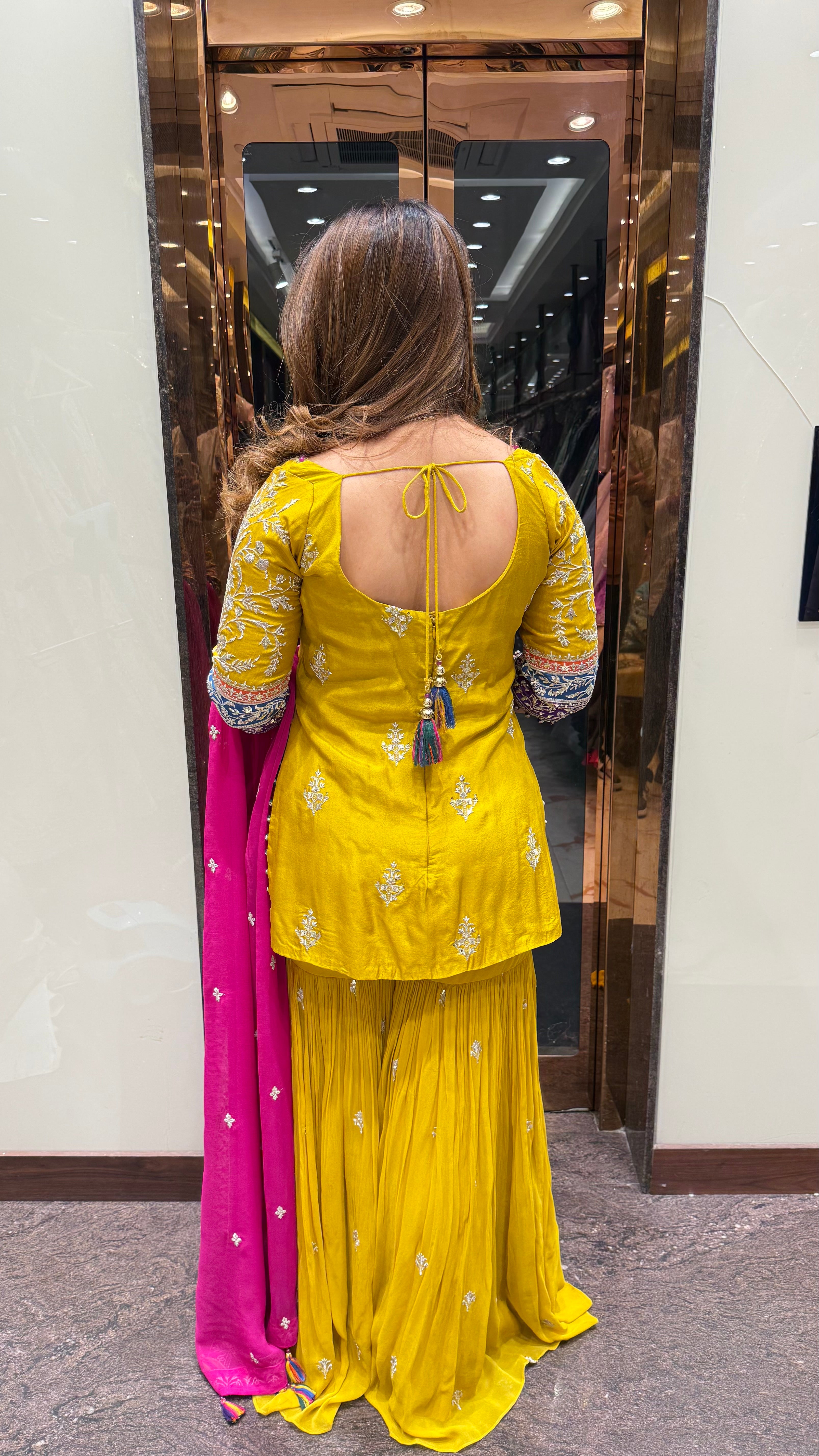 Multicolour Punjabi Sharara Suit