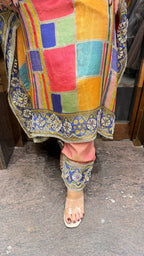 Colourblock Shimmer Kaftan Set