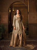 ZAHRA GOLD TISSUE SUIT