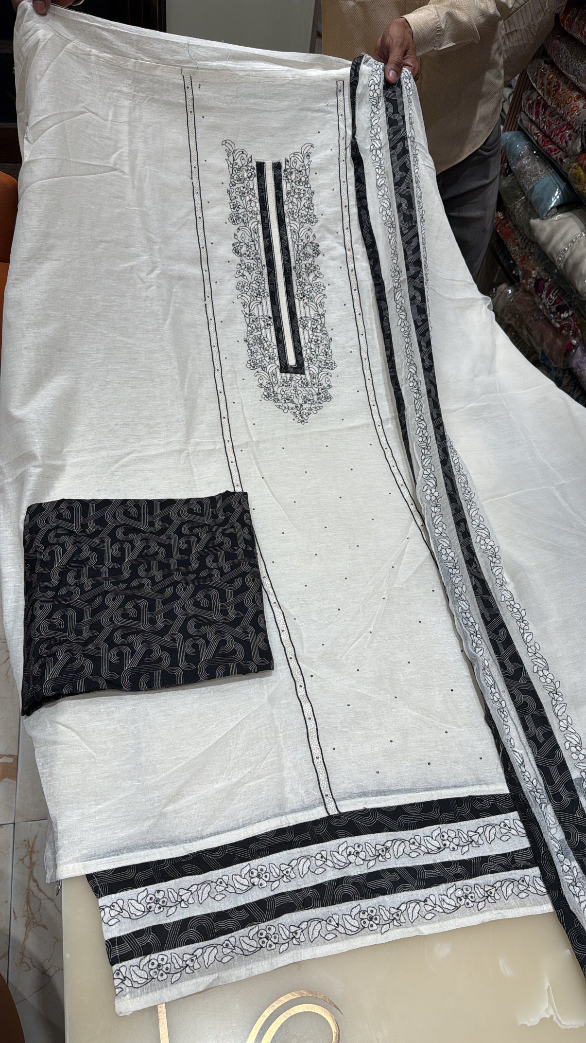 Linen Cotton Unstitched Suit