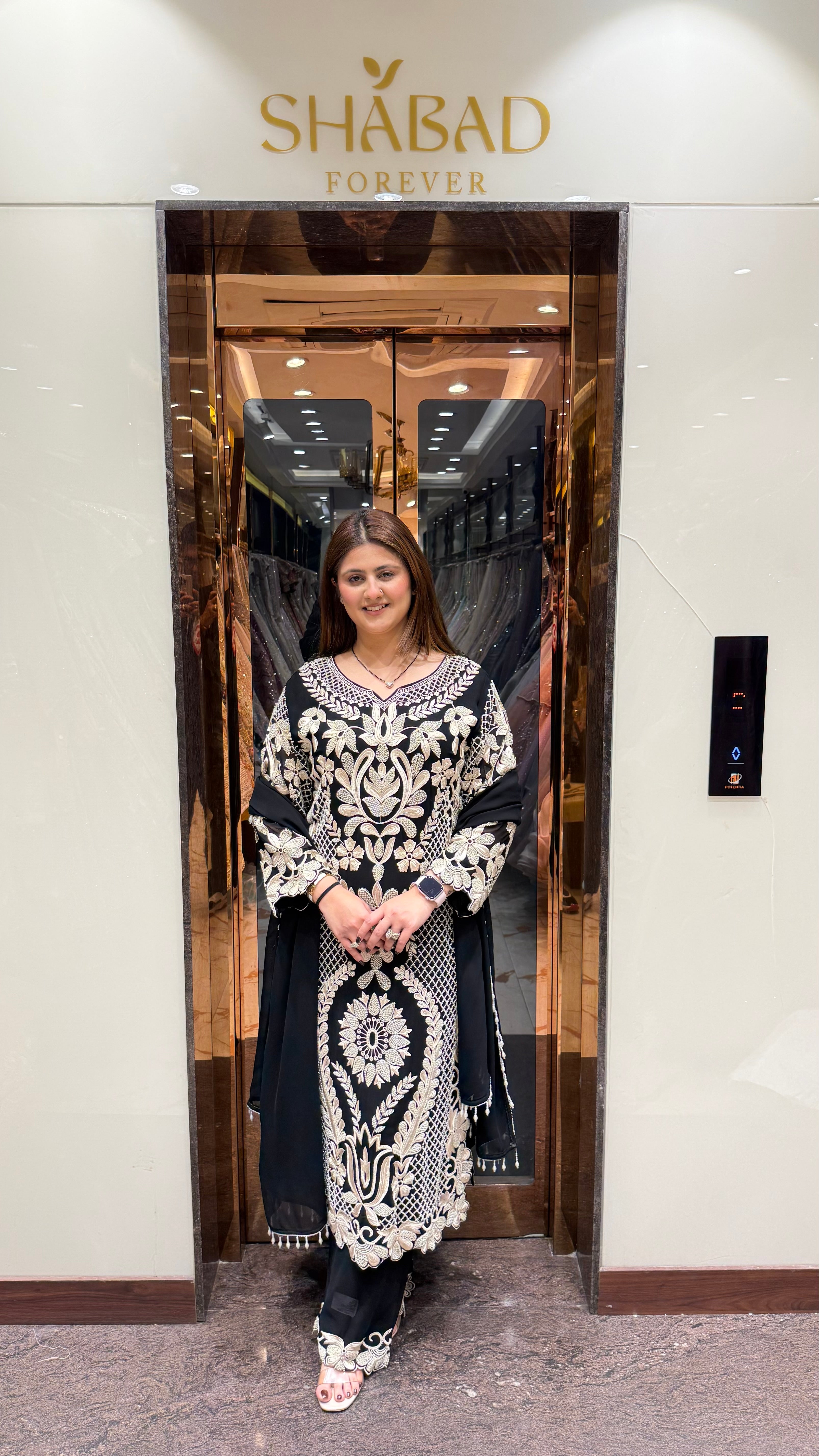 Ulfat Long Hand Embroidered Suit