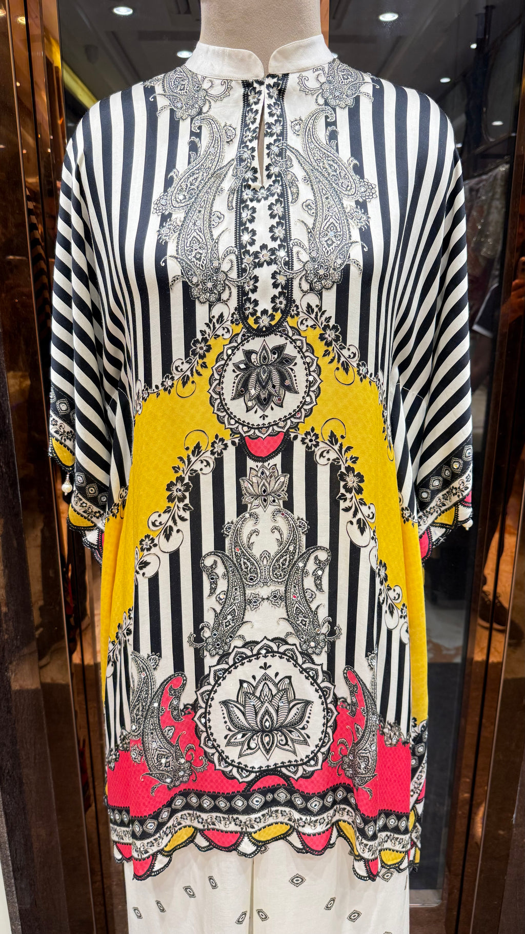 ZOYA STRIPED PAISLEY KAFTAN SET