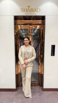 Indowestern blazer set with waistcoat