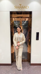 Indowestern blazer set with waistcoat
