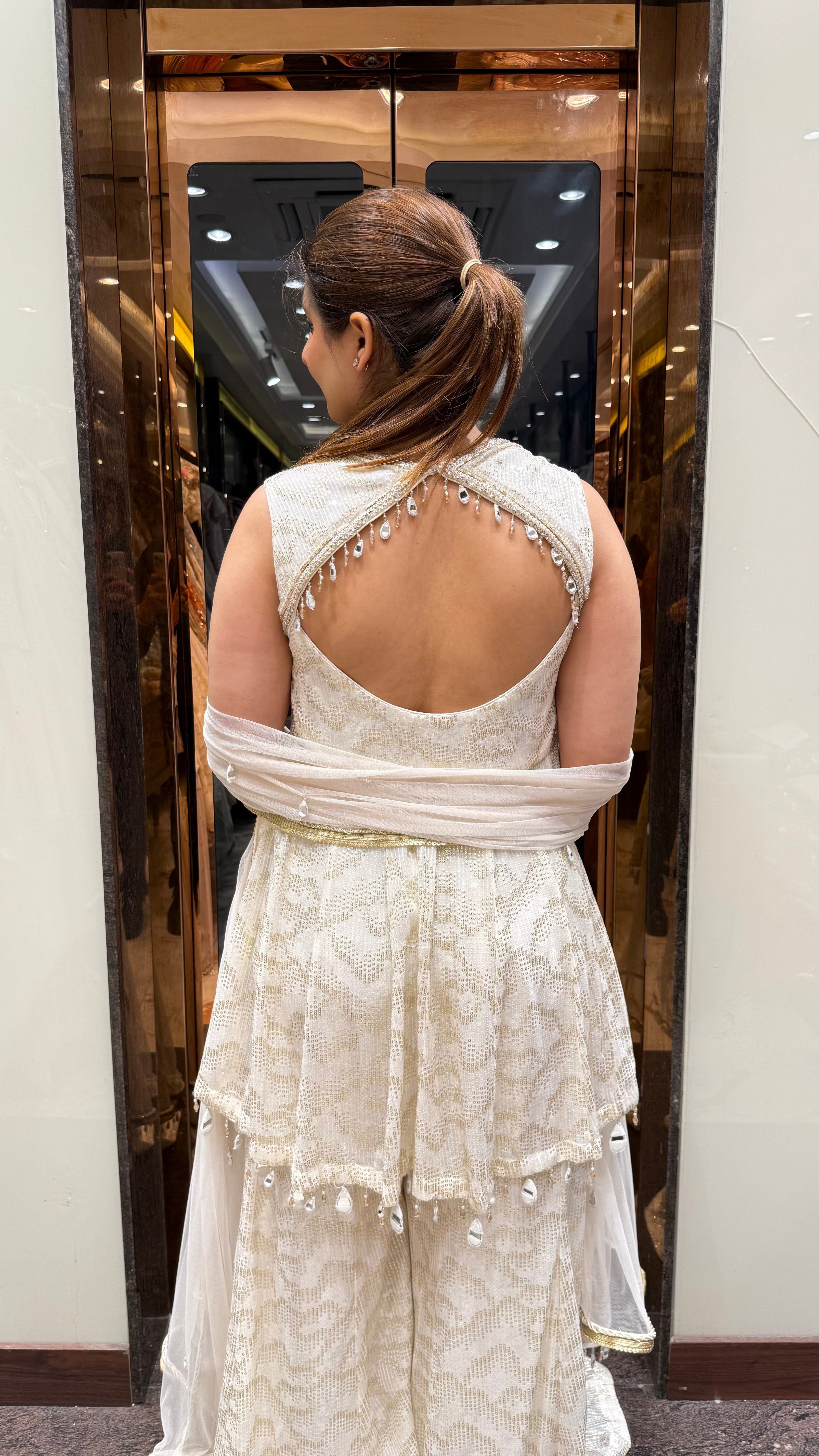 ELIZA IVORY SHARARA SUIT