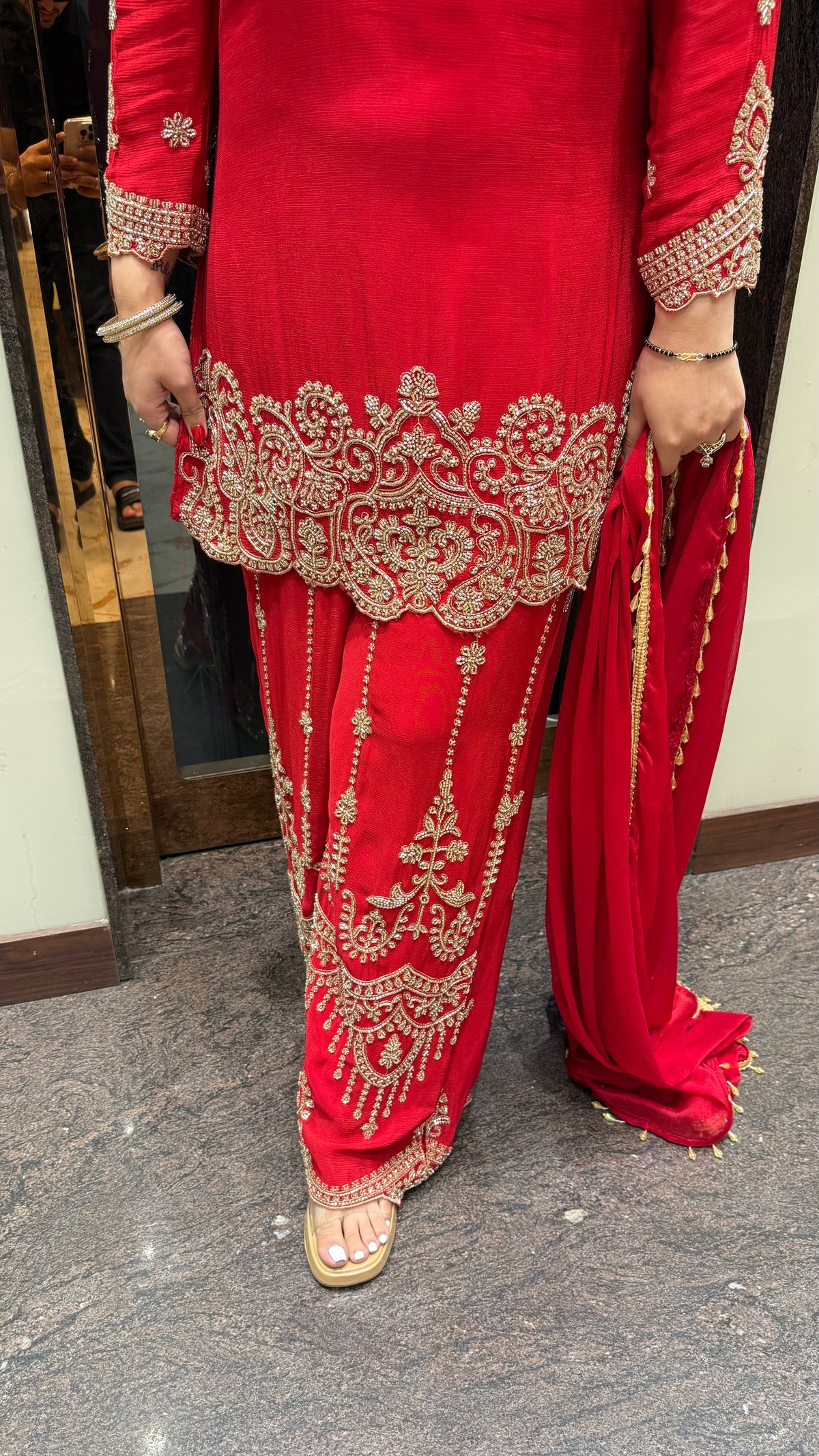 AFSANA HAND EMBROIDERED SHARARA SUIT