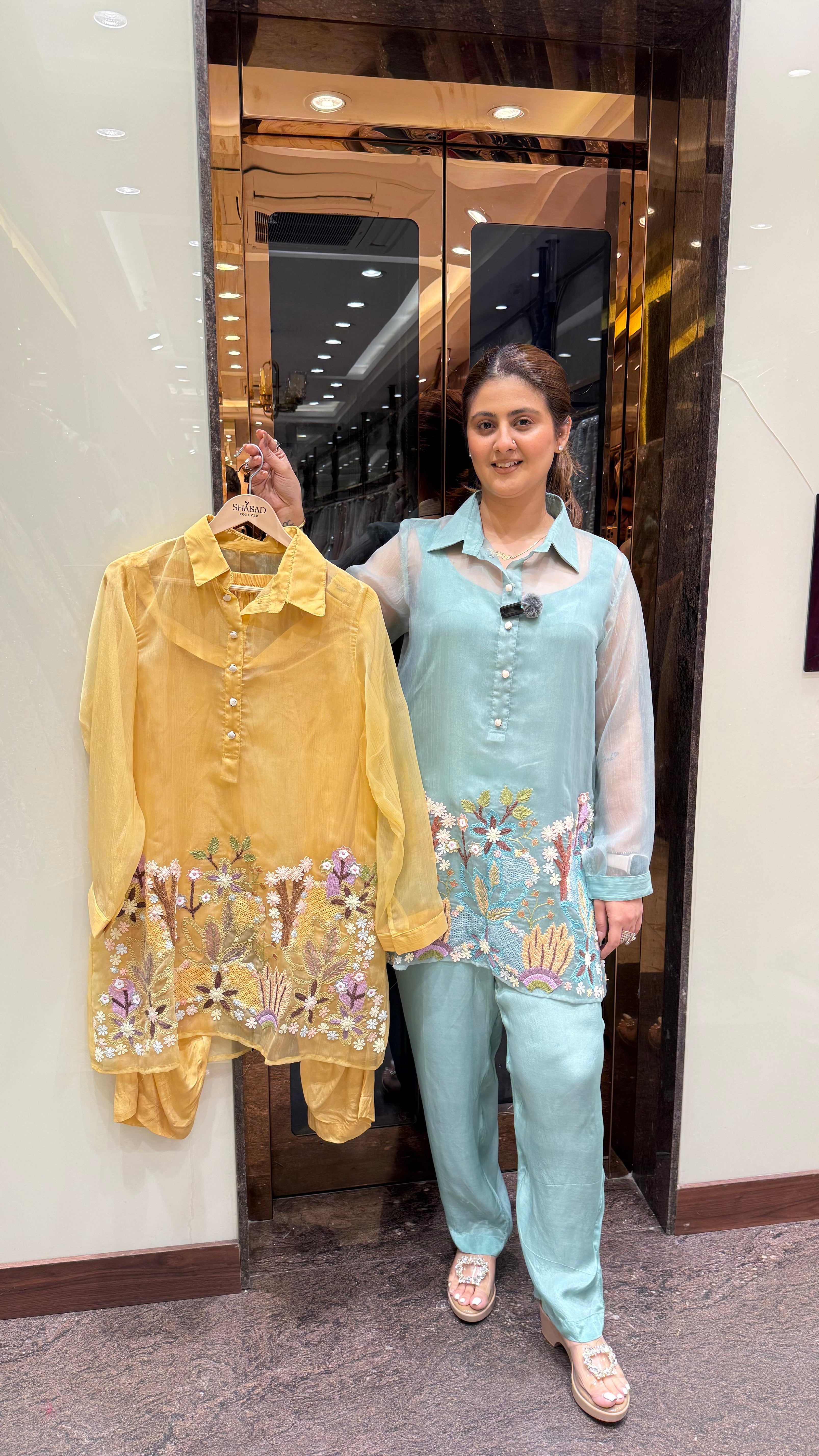 Organza Coord with Plutch & Patch Work