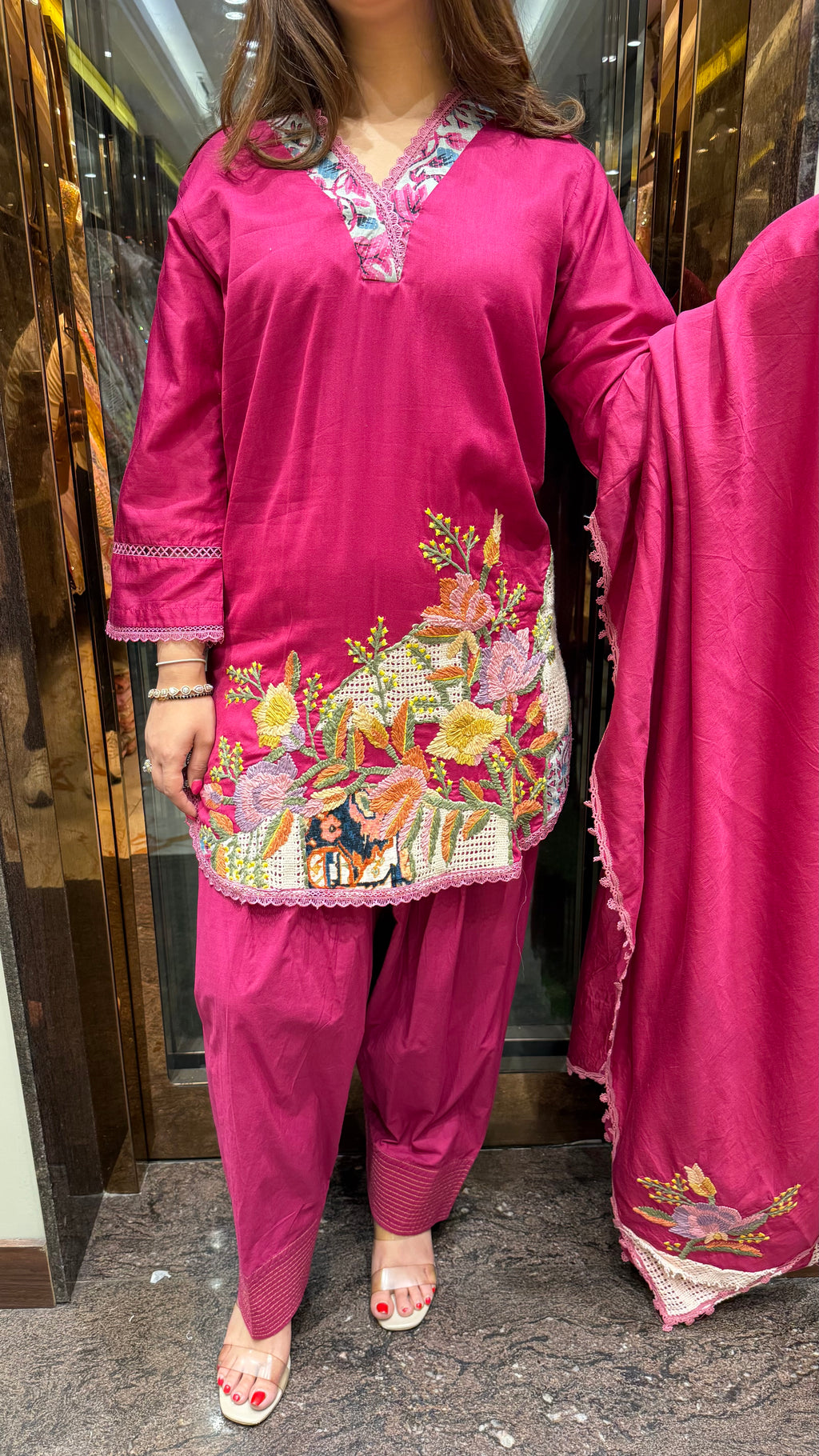 PHULKARI THREAD EMBROIDERED SUIT