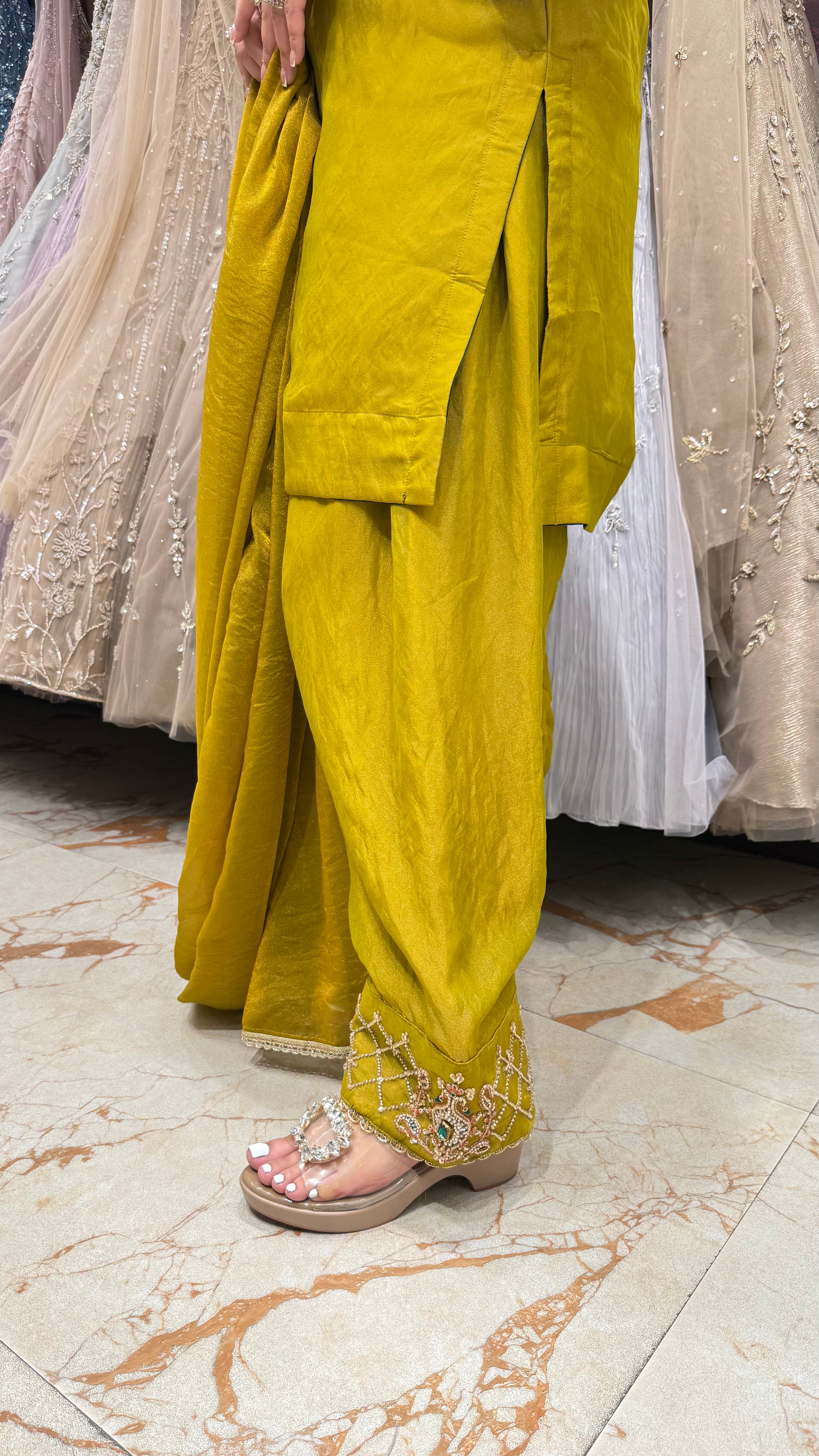 MARIE GOLD FARSHI SALWAR SUIT