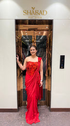Mirror Tulip Corset Saree