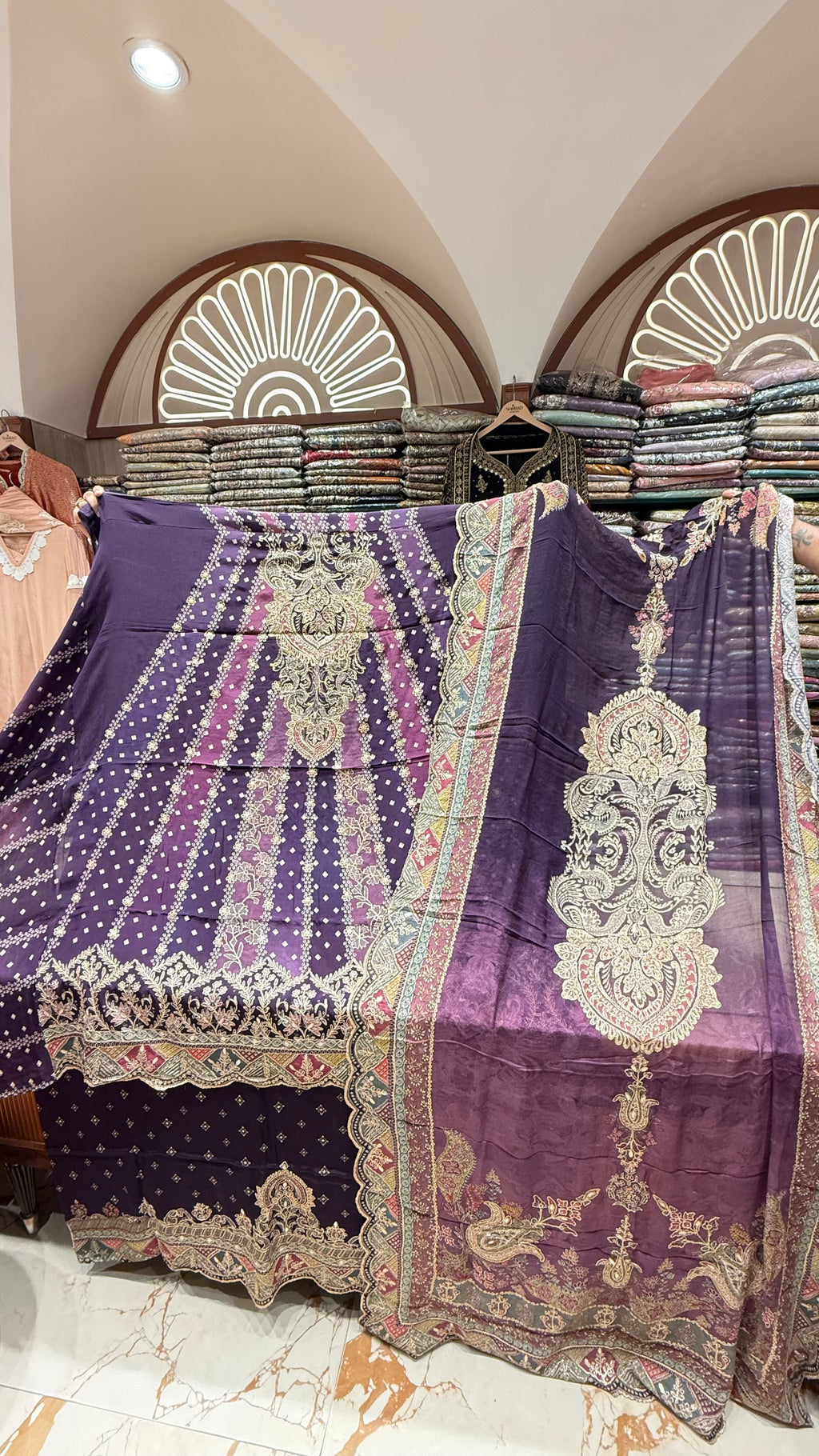 MEZBAAN CREPE ANARKALI