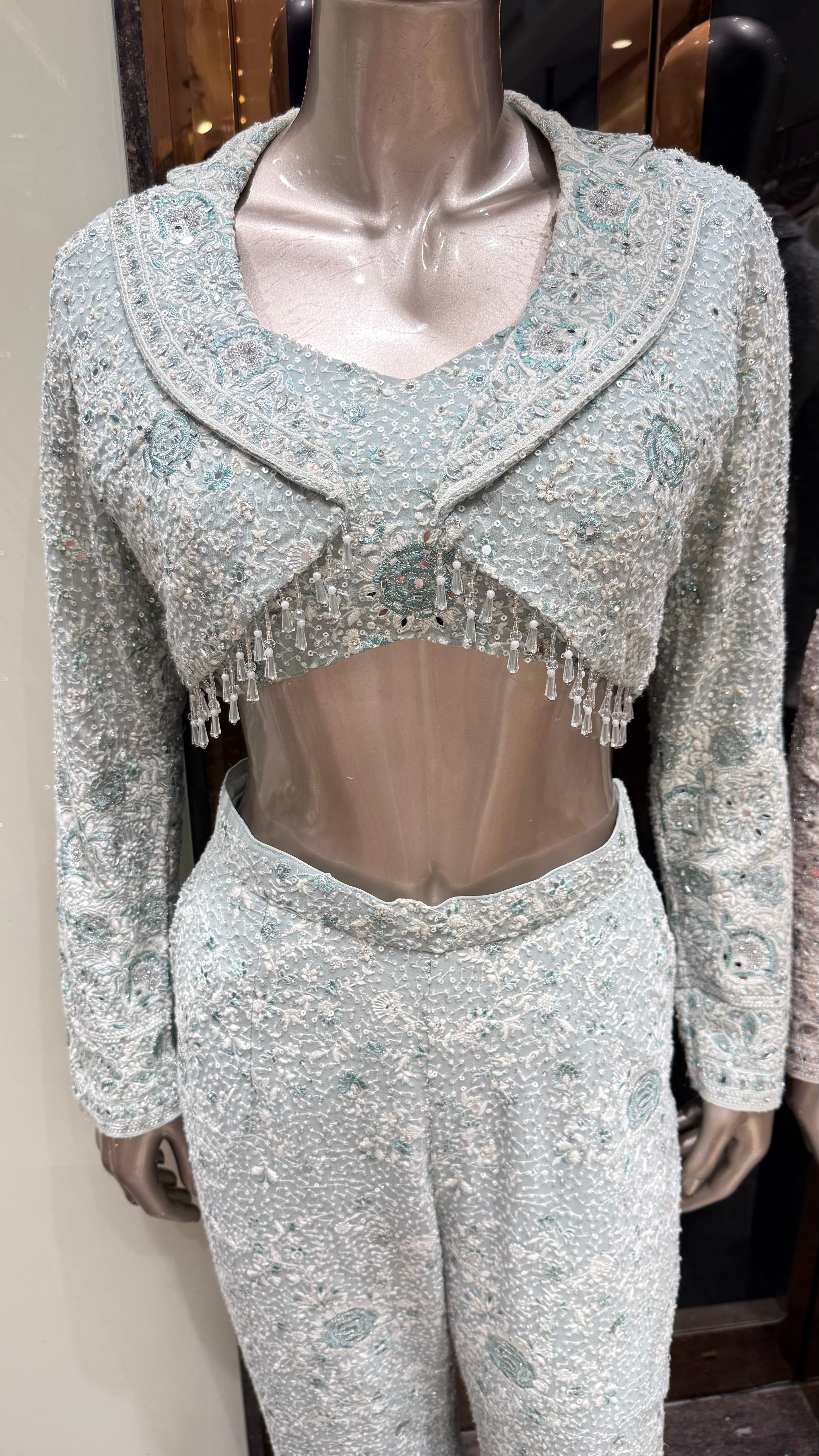 ZAREEN CRYSTAL TASSEL CO-ORD SET