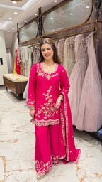 GULNAZ HAND EMBROIDERED SHARARA SUIT