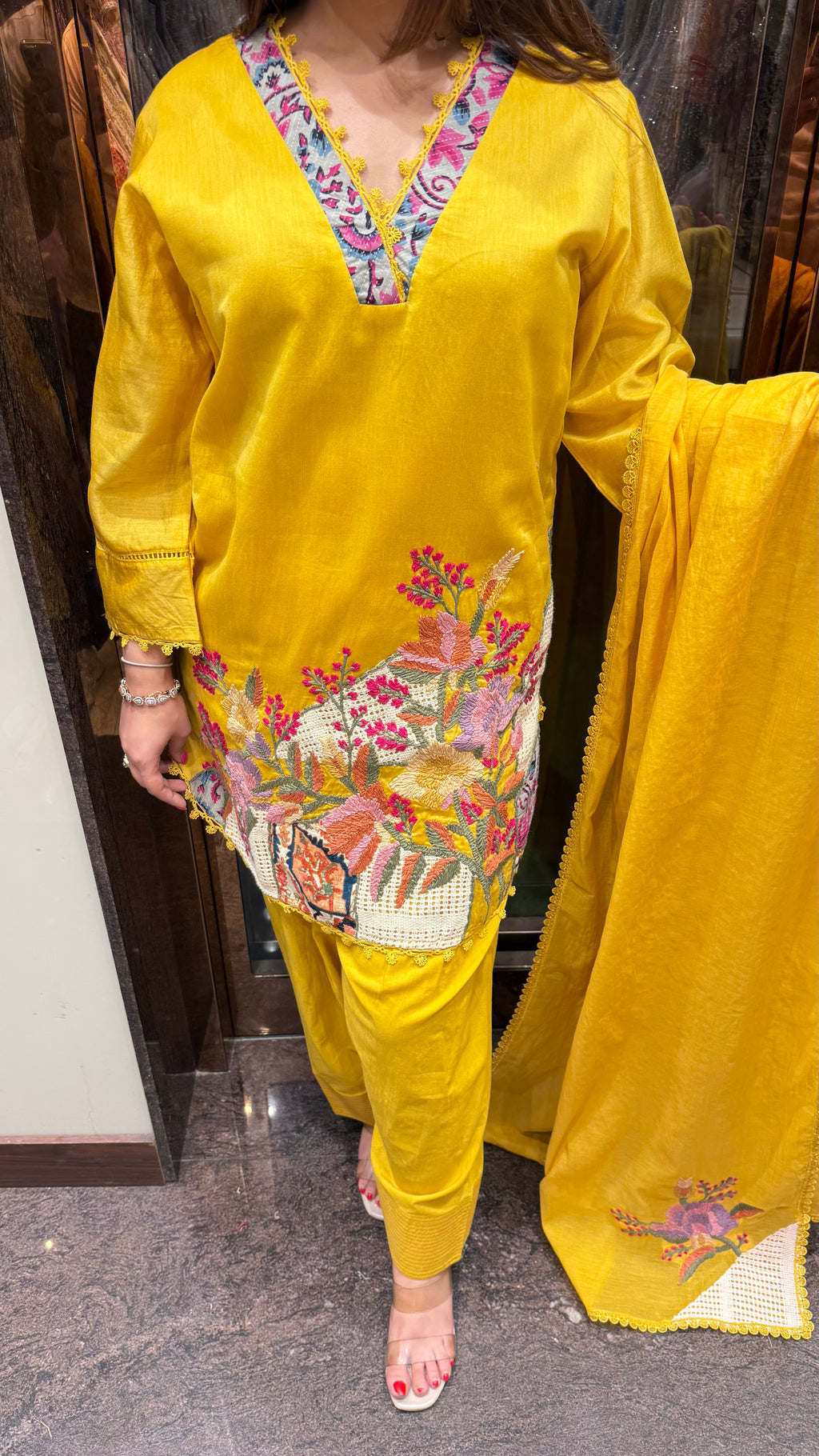 PHULKARI THREAD EMBROIDERED SUIT