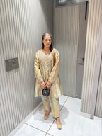 Dual Shade Micro Shimmer Coord Set With Dabka Work