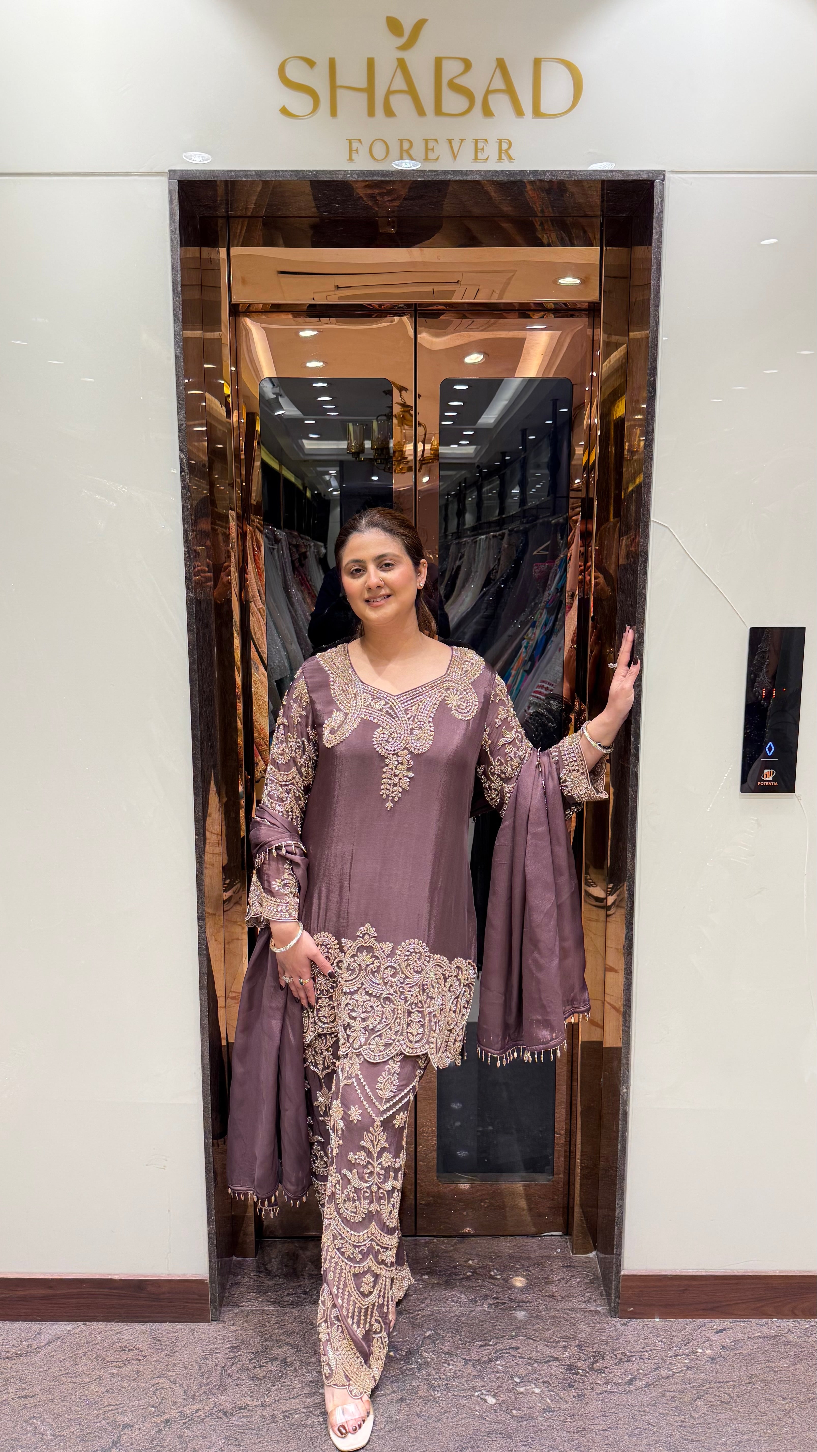 Insha Metallic Pearl Embroidered Suits