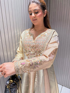 Dual Shade Micro Shimmer Coord Set With Dabka Work