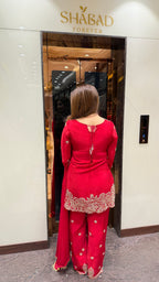 AFSANA HAND EMBROIDERED SHARARA SUIT