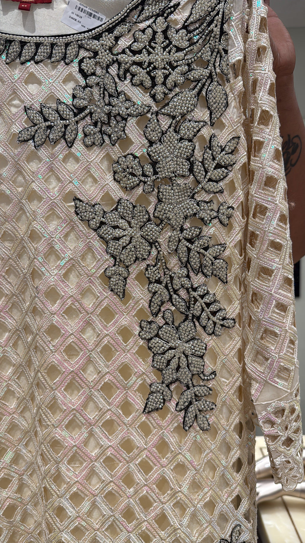 Laser Cut And Handwork Embellished Suit